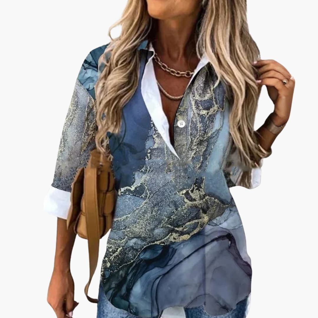Women's Floral Blouse Long Sleeve Woven