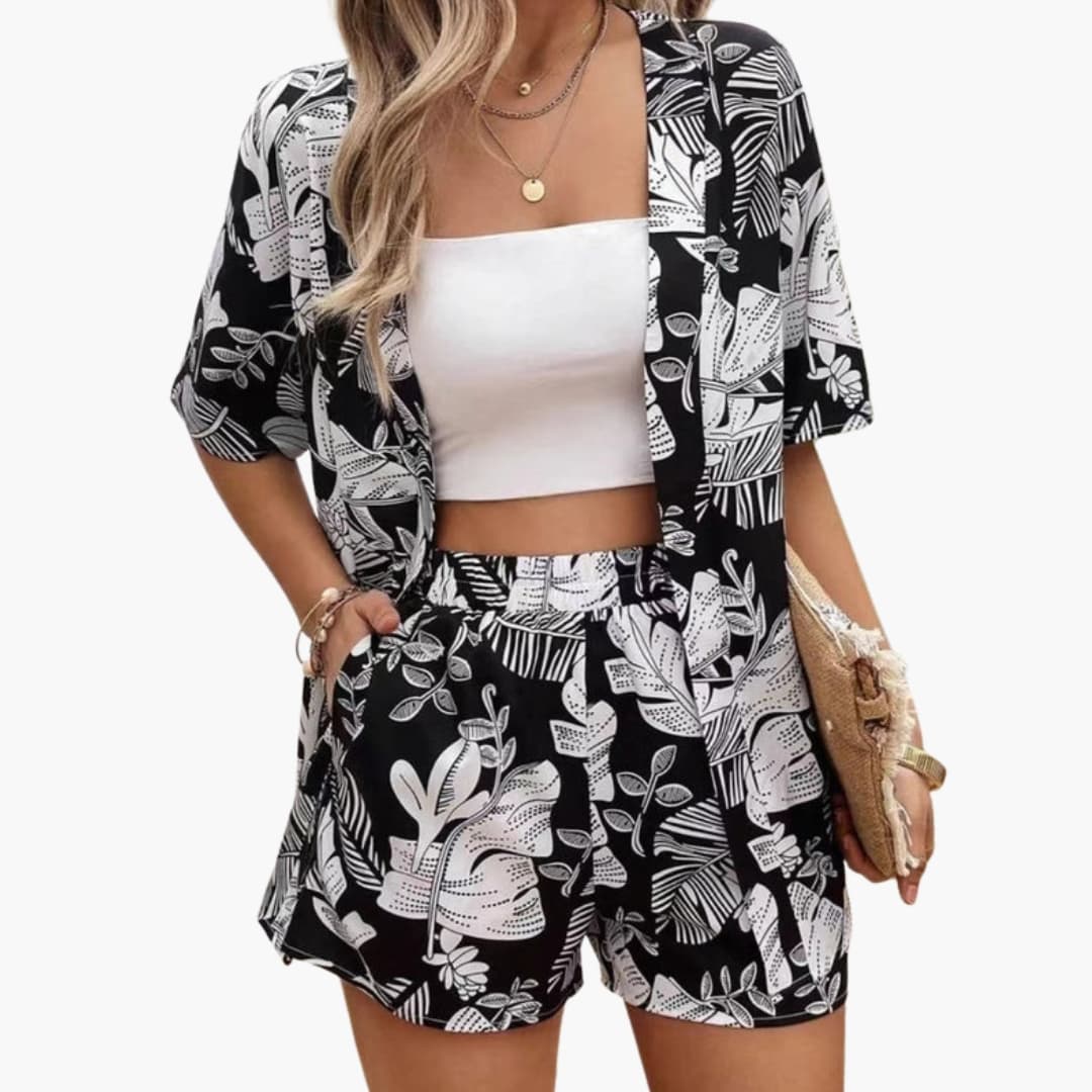 Women's Floral Two-Piece Shorts Set