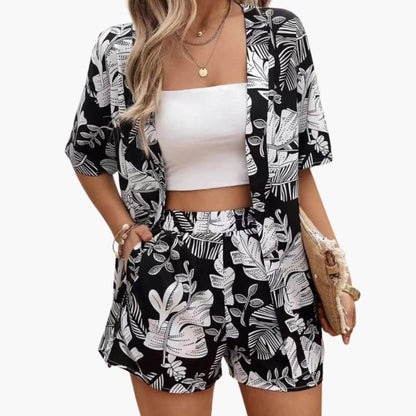 Women's Floral Two-Piece Shorts Set