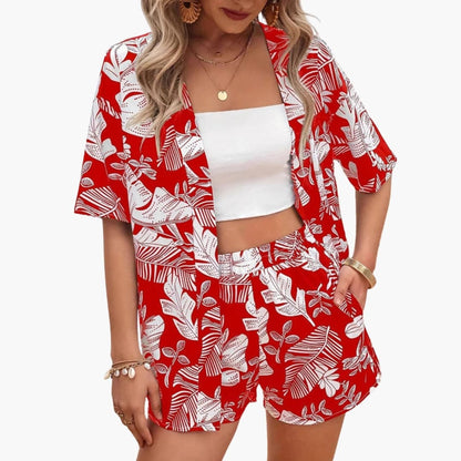 Women's Floral Two-Piece Shorts Set