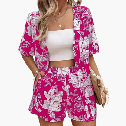 Women's Floral Two-Piece Shorts Set