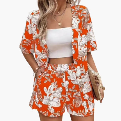 Women's Floral Two-Piece Shorts Set