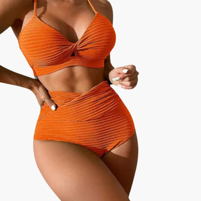 Women's Animal Print High Waisted Bikini Set