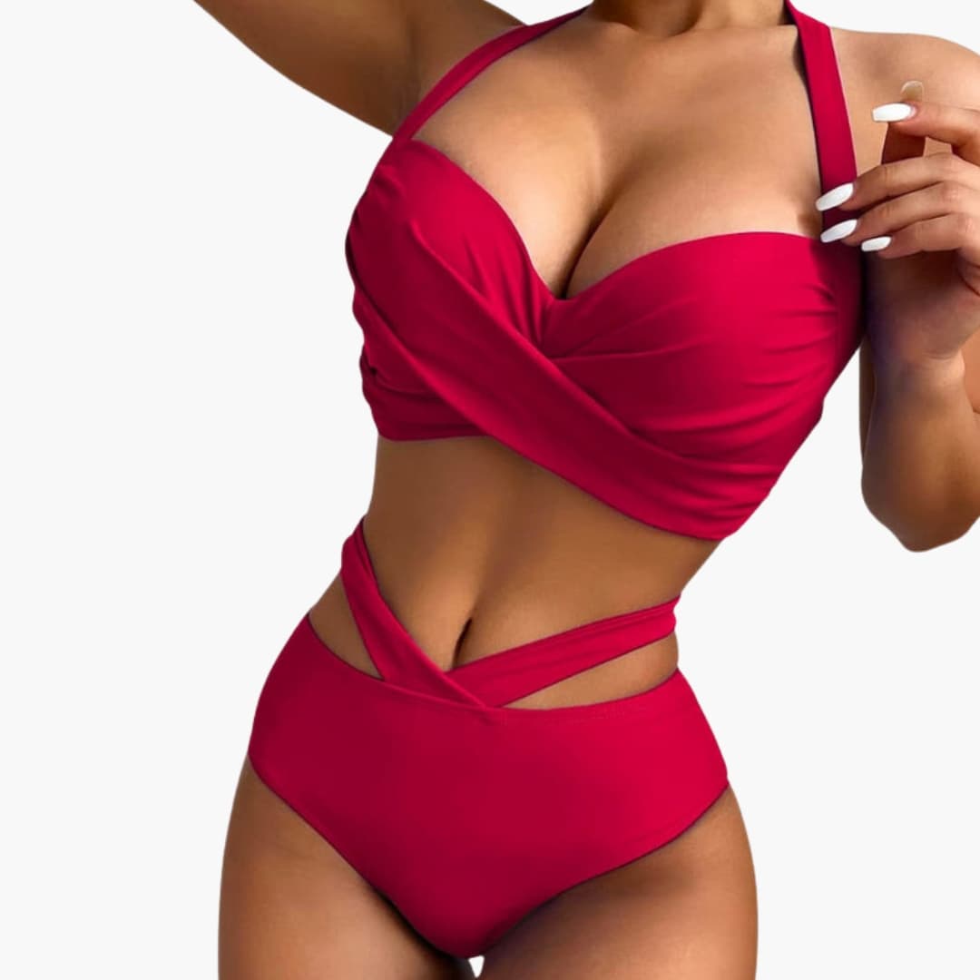 Women's High Waisted Bikini Set Shaping Panel - Vonnera