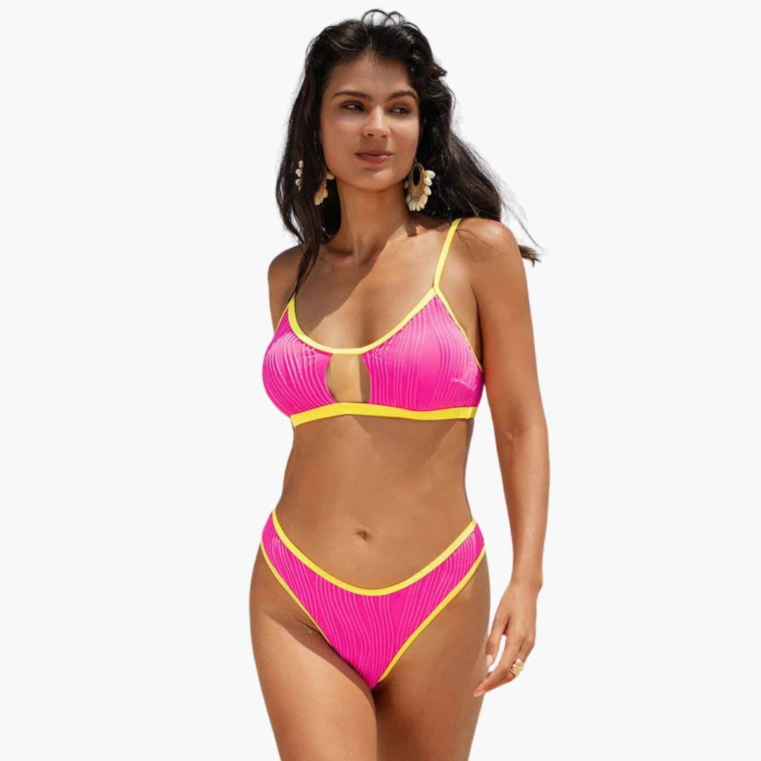 Women's High Waisted Bikini Sling Strap Set