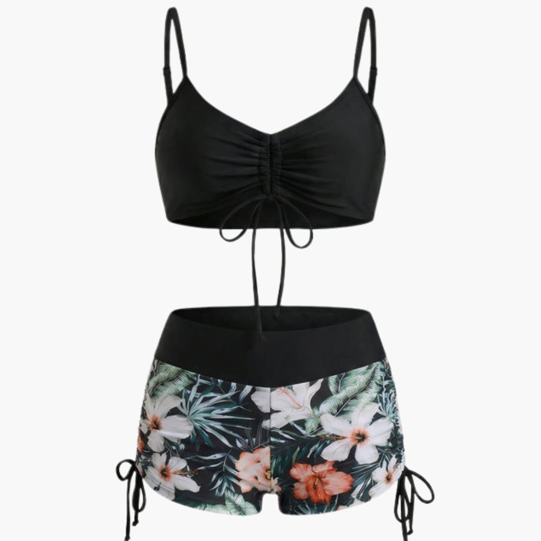 Women's High Waisted Floral Bikini Set