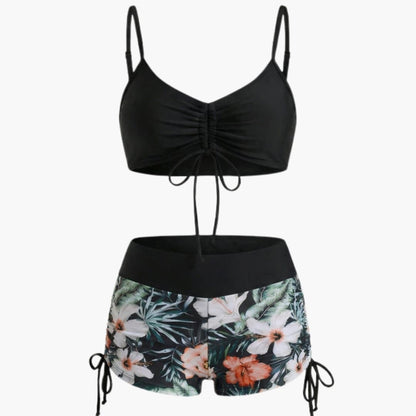 Women's High Waisted Floral Bikini Set
