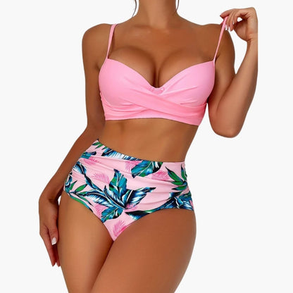 Women's High Waisted Push Up Bikini Set Padded - Vonnera