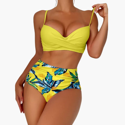 Women's High Waisted Push Up Bikini Set Padded
