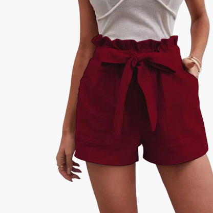 Women's High Waisted Shorts Cotton Drawstring Pockets