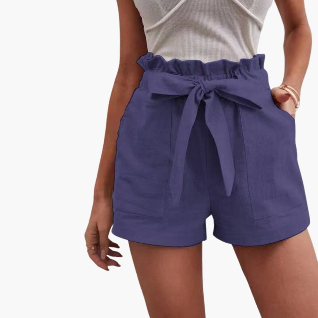 Women's High Waisted Shorts Cotton Drawstring Pockets