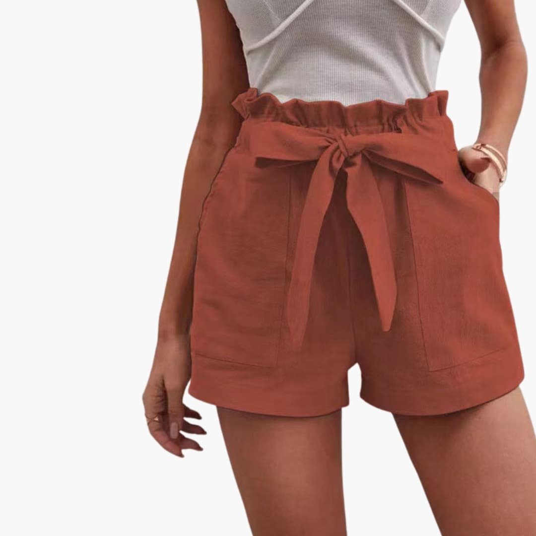 Women's High Waisted Shorts Cotton Drawstring Pockets