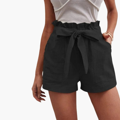 Women's High Waisted Shorts Cotton Drawstring Pockets
