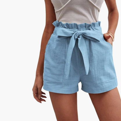 Women's High Waisted Shorts Cotton Drawstring Pockets