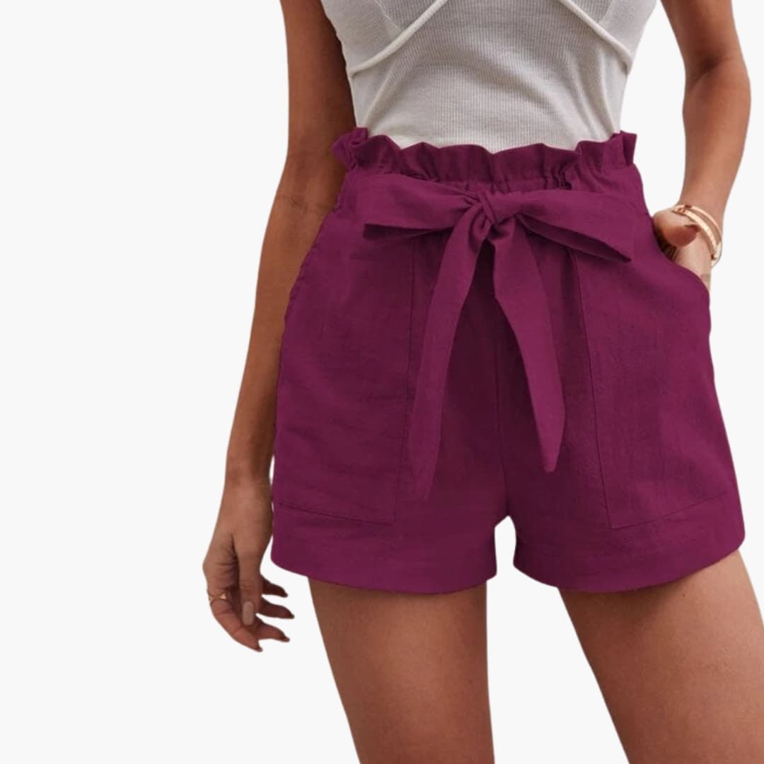Women's High Waisted Shorts Cotton Drawstring Pockets