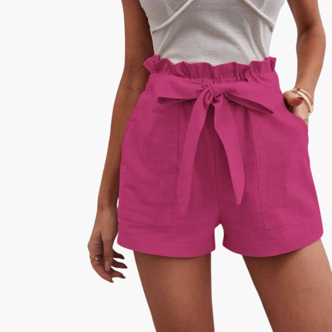 Women's High Waisted Shorts Cotton Drawstring Pockets