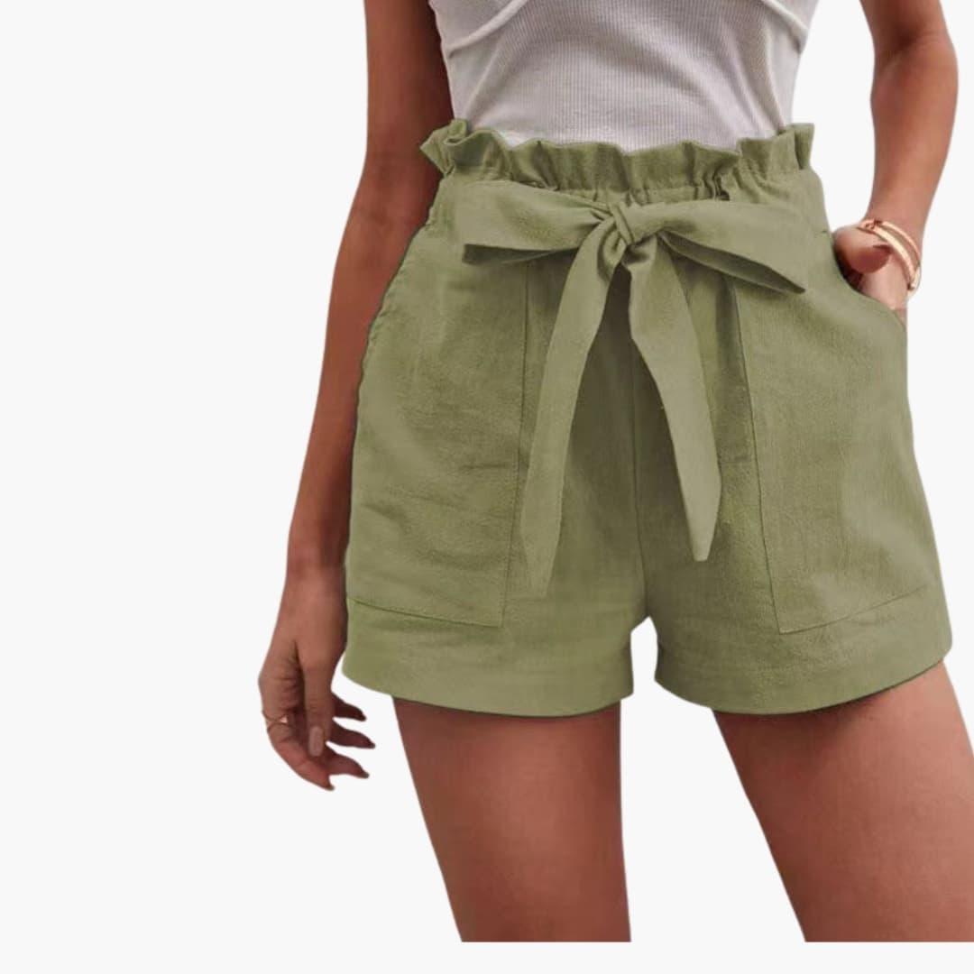 Women's High Waisted Shorts Cotton Drawstring Pockets