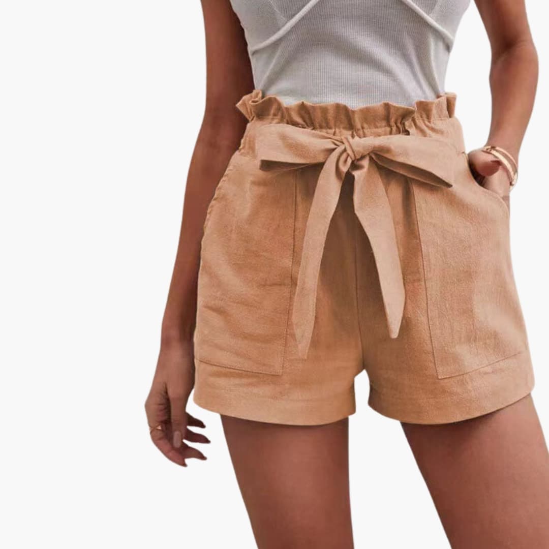 Women's High Waisted Shorts Cotton Drawstring Pockets