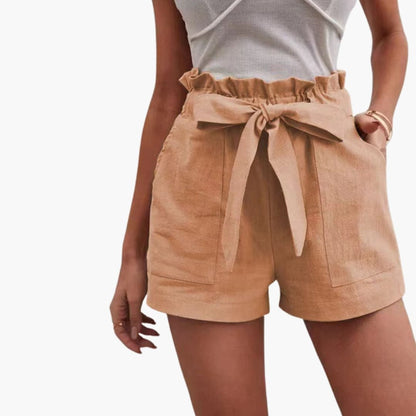 Women's High Waisted Shorts Cotton Drawstring Pockets