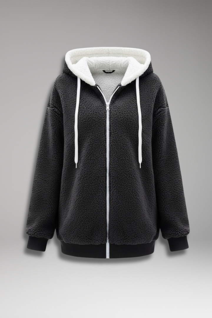 Women's Zip Up Hoodie Adjustable Hood - Vonnera