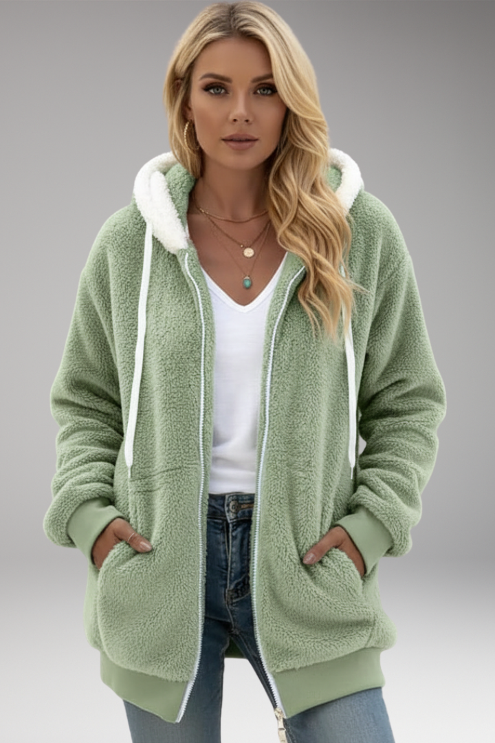 Women's Zip Up Hoodie Adjustable Hood