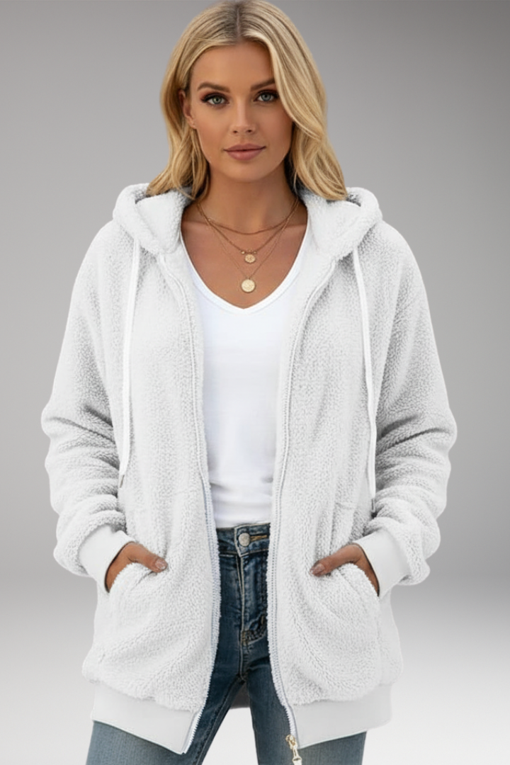 Women's Zip Up Hoodie Adjustable Hood