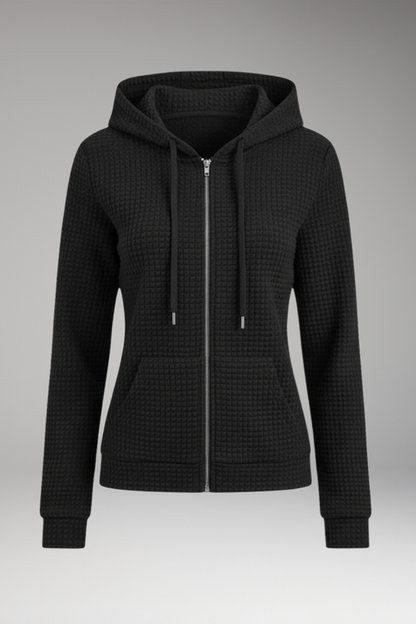 Women's Zipper Hoodie Drawstring Adjustable - Vonnera