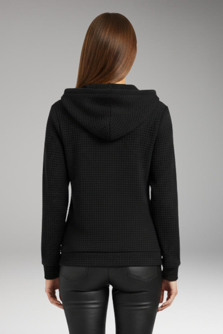 Women's Zipper Hoodie Drawstring Adjustable
