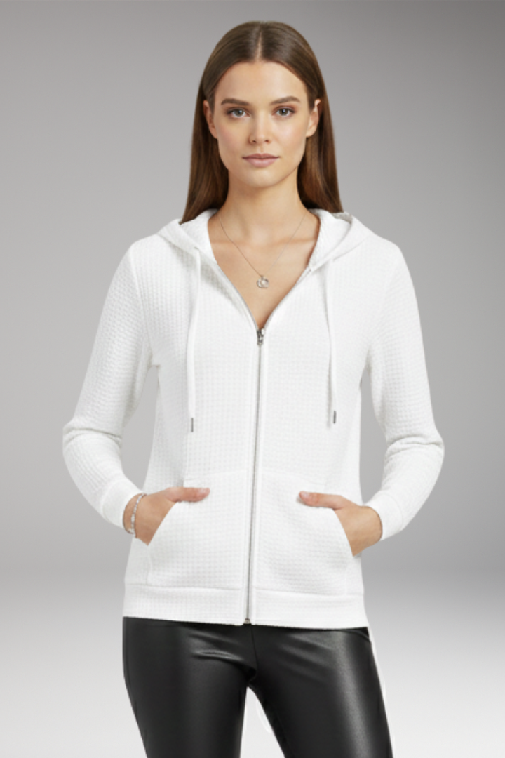 Women's Zipper Hoodie Drawstring Adjustable