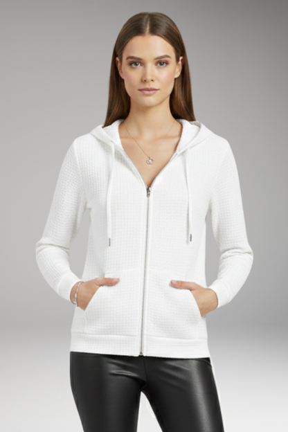 Women's Zipper Hoodie Drawstring Adjustable