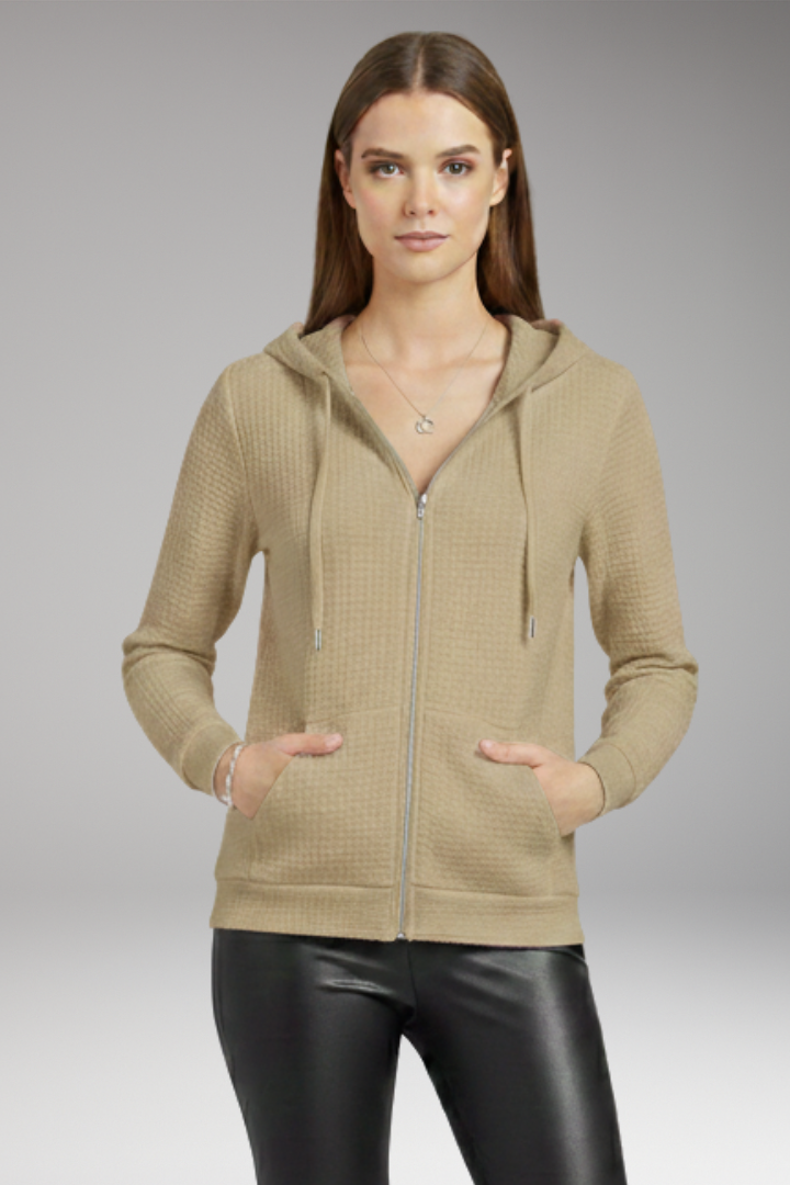 Women's Zipper Hoodie Drawstring Adjustable