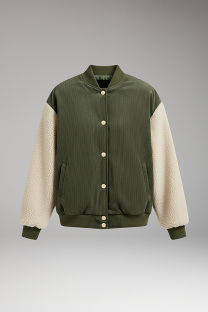 Women's Button Jacket Ribbed Cuffs - Vonnera