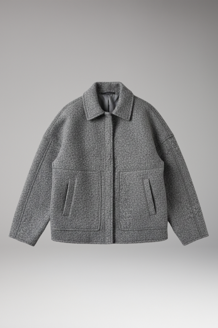 Women's Zip Front Jacket Ribbed Edge - Vonnera
