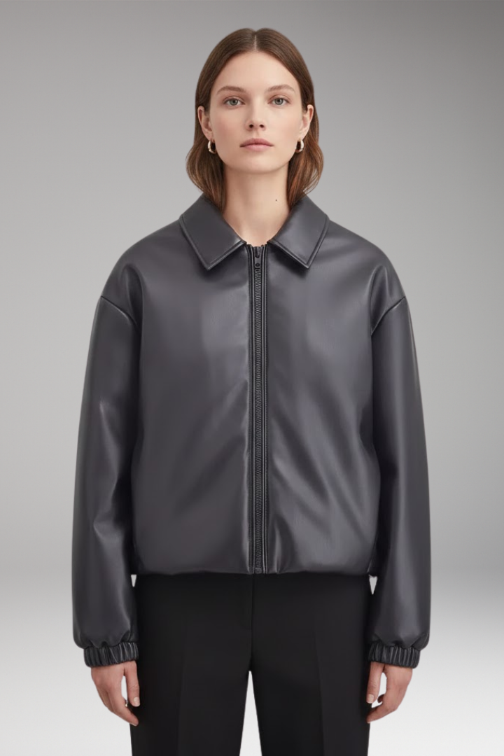 Women's Zip Jacket Ribbed Hem