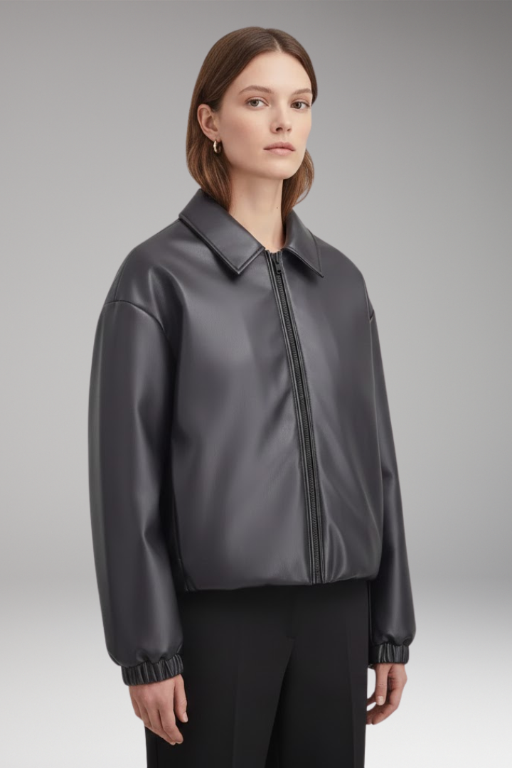 Women's Zip Jacket Ribbed Hem