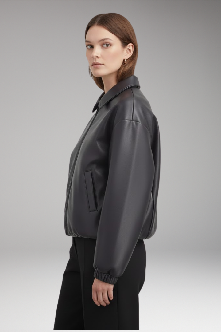 Women's Zip Jacket Ribbed Hem