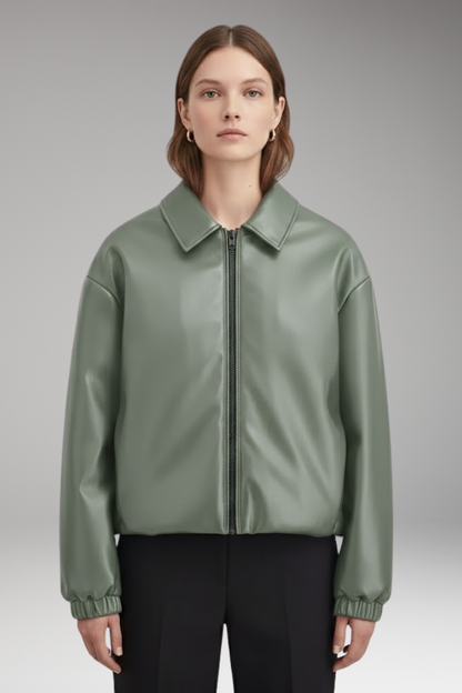 Women's Zip Jacket Ribbed Hem