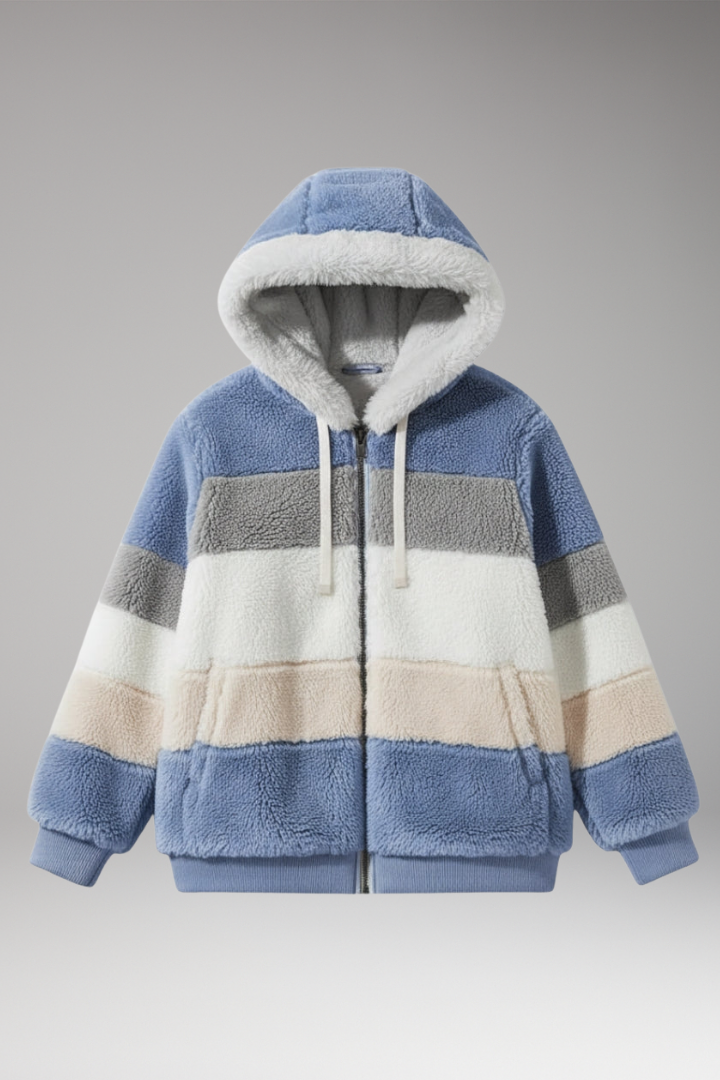 Women's Hooded Striped Jacket - Vonnera