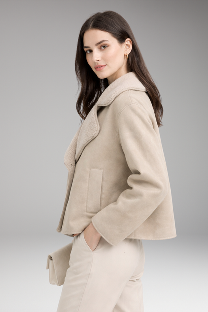 Women's Blazer Jacket Notched Collar Button Closure
