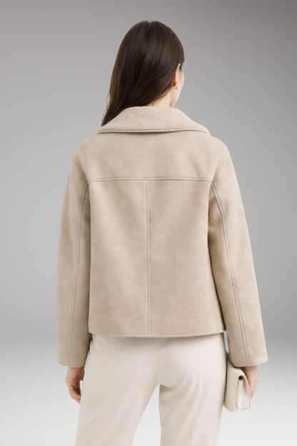 Women's Blazer Jacket Notched Collar Button Closure