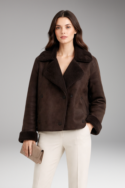 Women's Blazer Jacket Notched Collar Button Closure