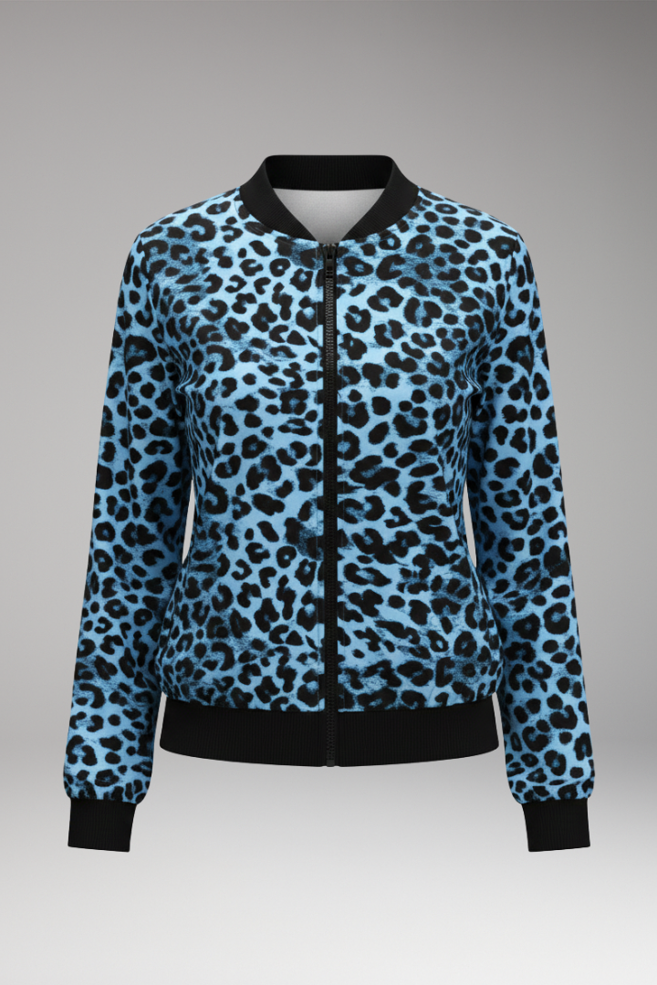 Women's Patterned Jacket Ribbed Trim - Vonnera