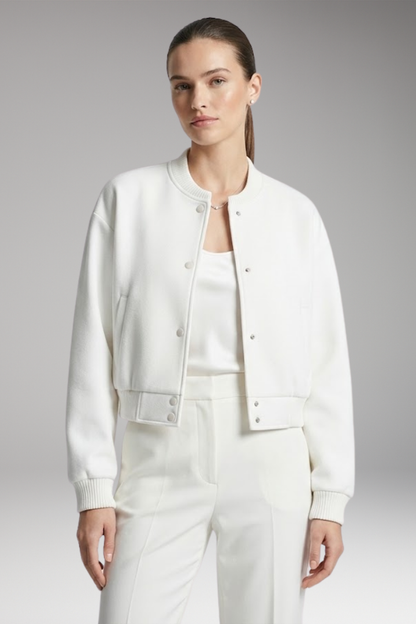 Women's Snap Closure Cropped Jacket