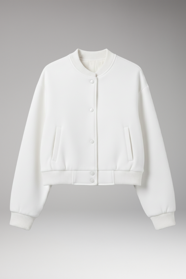 Women's Snap Closure Cropped Jacket - Vonnera