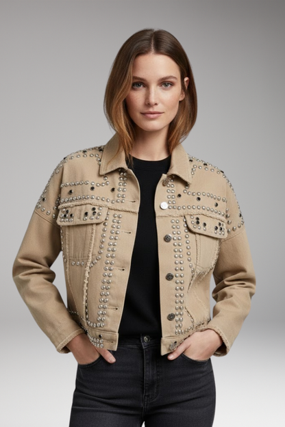 Women's Turn Down Collar Jacket Button Front