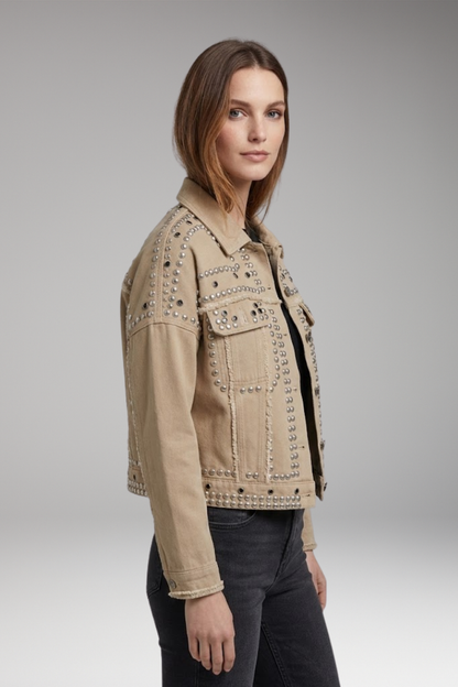 Women's Turn Down Collar Jacket Button Front