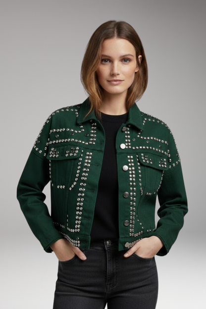 Women's Turn Down Collar Jacket Button Front