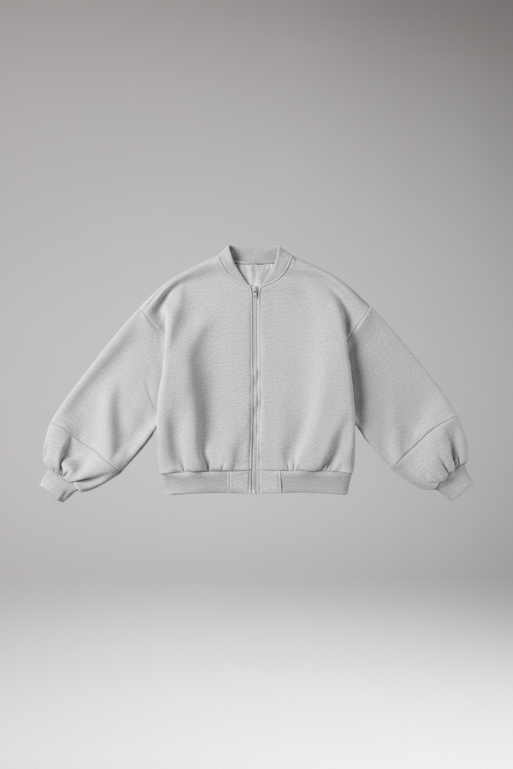Women's Zipper Jacket Voluminous Sleeves - Vonnera