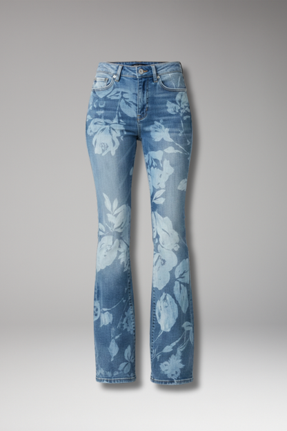 Women's Straight Leg Floral Jeans - Vonnera