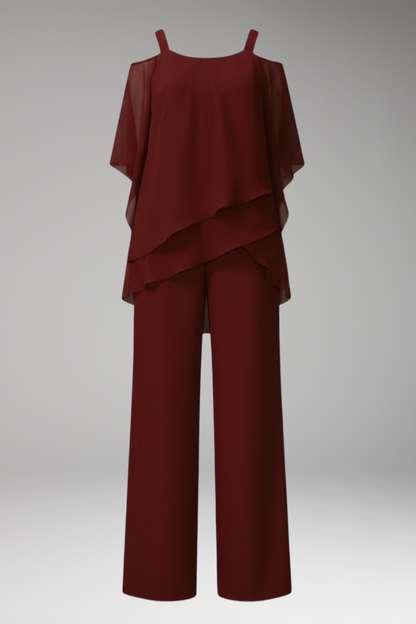Women's Cold Shoulder Jumpsuit Wide Leg Pants - Vonnera